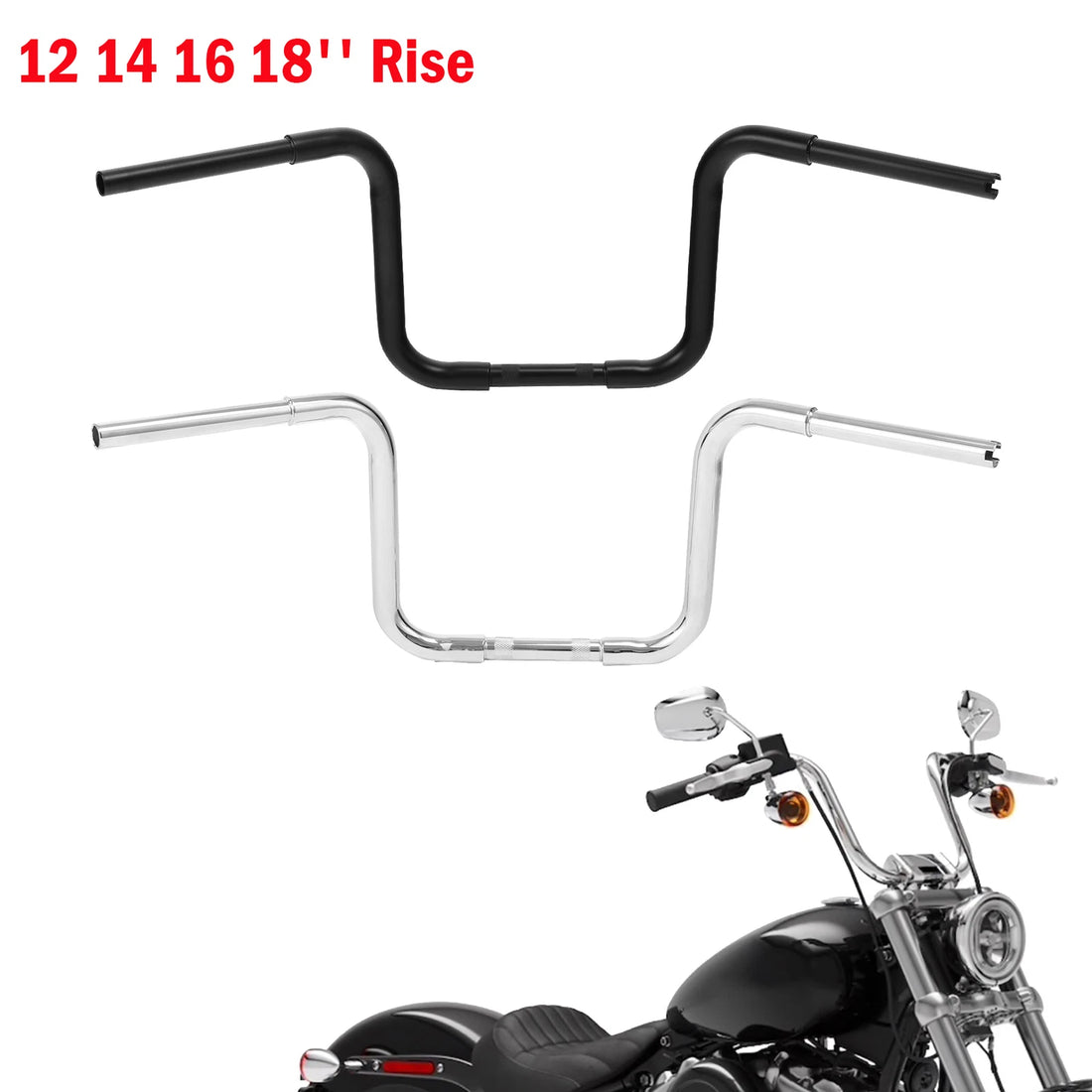 12/14/16/18'' Rise Ape Hanger Handlebars Fit For Harley Sportster FLST FXST