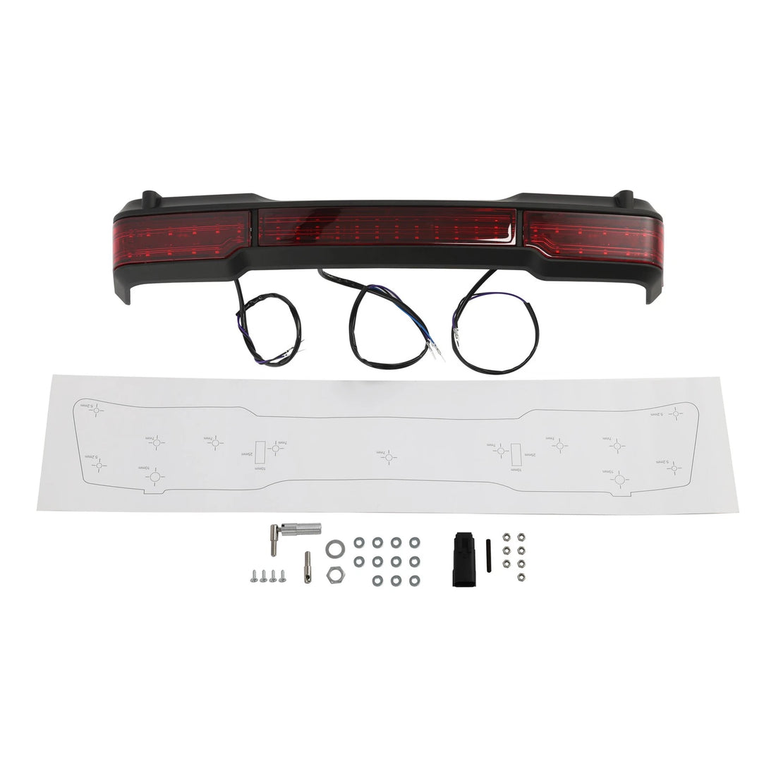 LED Tail Light Trunk King Wrap Around Fit For Harley Street Electra Glide 97-08