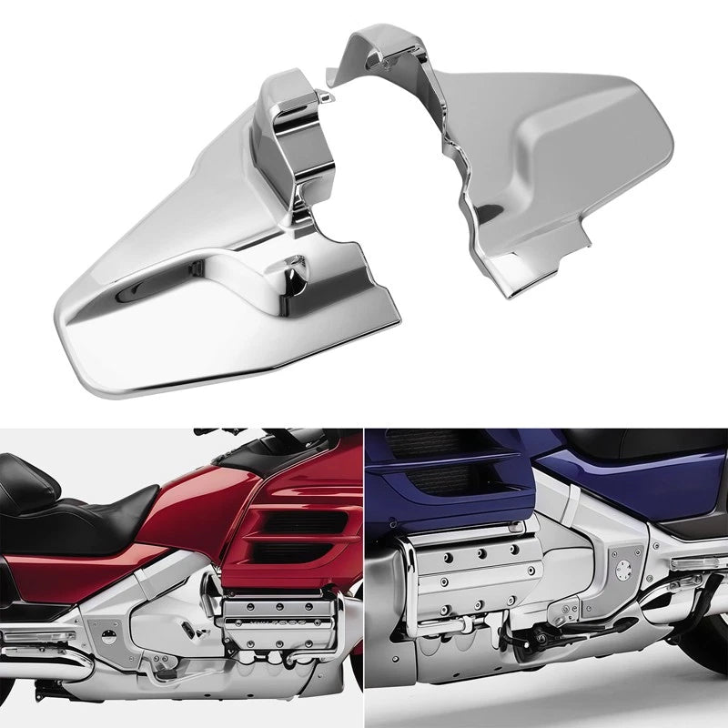 Left Right Chrome Engine Frame Covers Fit For Honda Goldwing 1800 GL1800 12-17