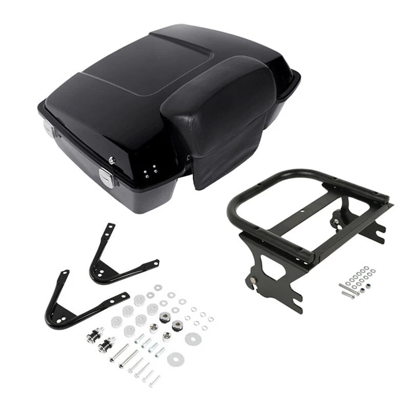 Chopped Trunk Backrest Mount Rack Fit For Harley Touring 1997-2008 2007