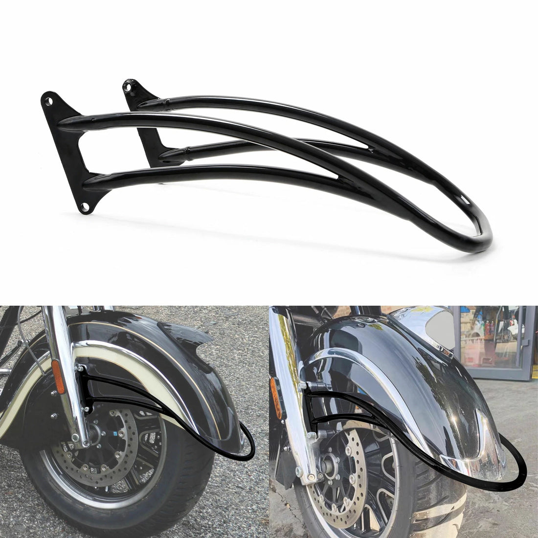 Front Fender Bumper Fit For Indian Chieftain Dark Horse 2016-2017 Black