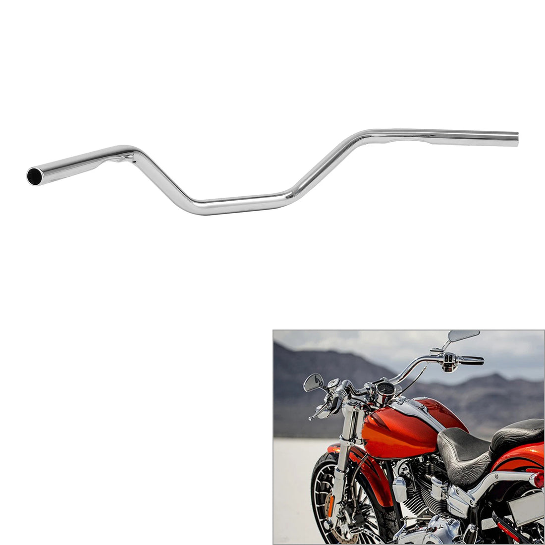 5'' Rise 1" Ape Hanger Bar Handlebar Fit For Harley Sportster 883 1200 Softail