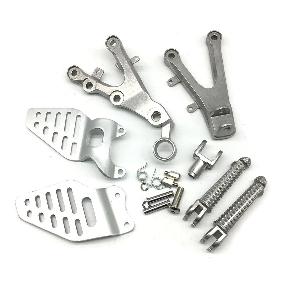 Silver Driver Front Foot Peg Bracket Fit for Yamaha YZF R6 2006-2014 2015 2016