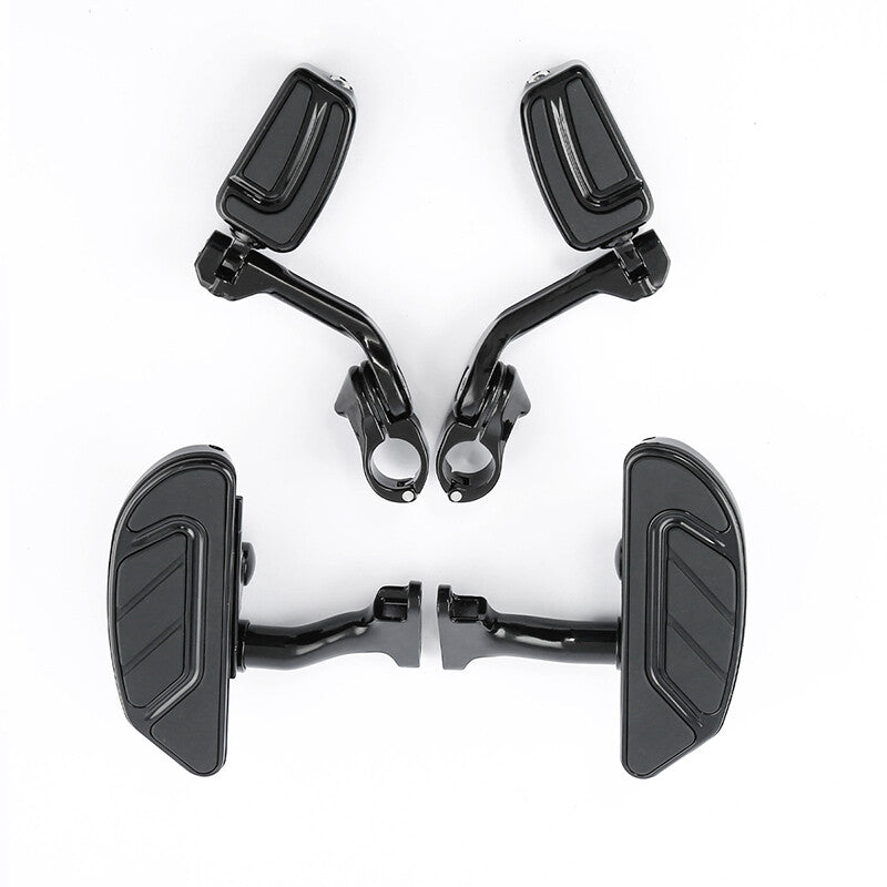 Passenger Footboard Kit Highway Footpegs Long Mount Fit For Harley Touring 93-25