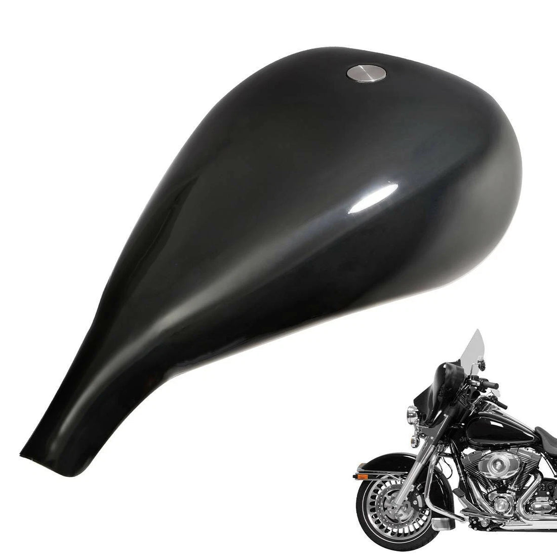 4.7 Gallon 5" Stretched Fuel Gas Tank Fit For Harley Road Glide Baggers Chopper