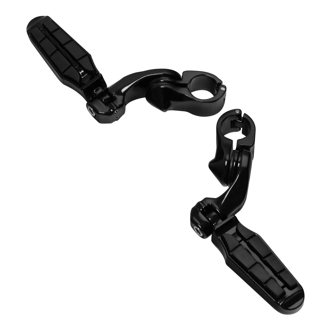 1 1/4" Engine Guard Highway Foot Pegs + Short Angled Clamps Fit For Harley
