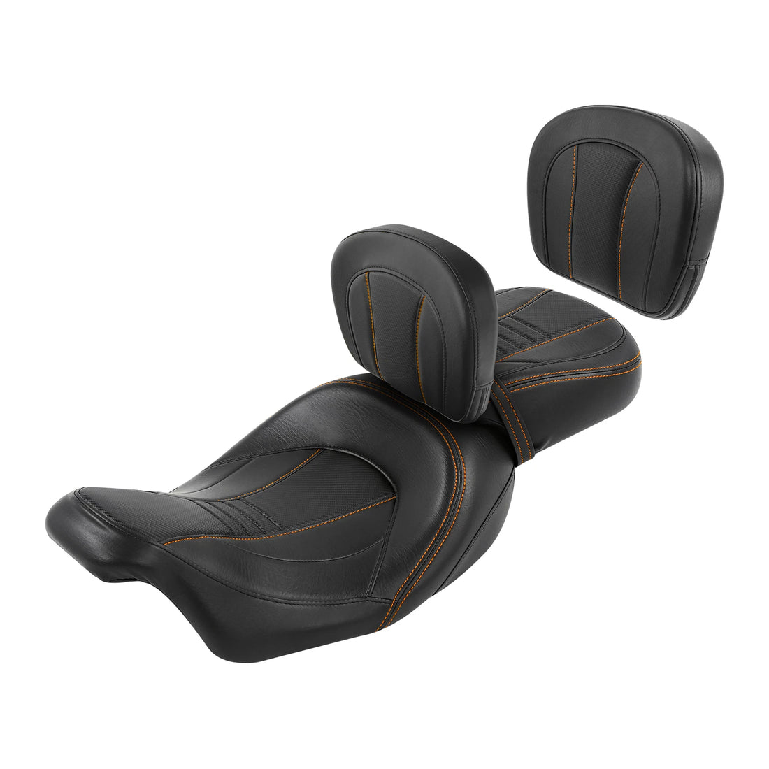 Rider Driver & Passenger Seats Backrest Pad Fit For Harley Road Glide 2009-2023
