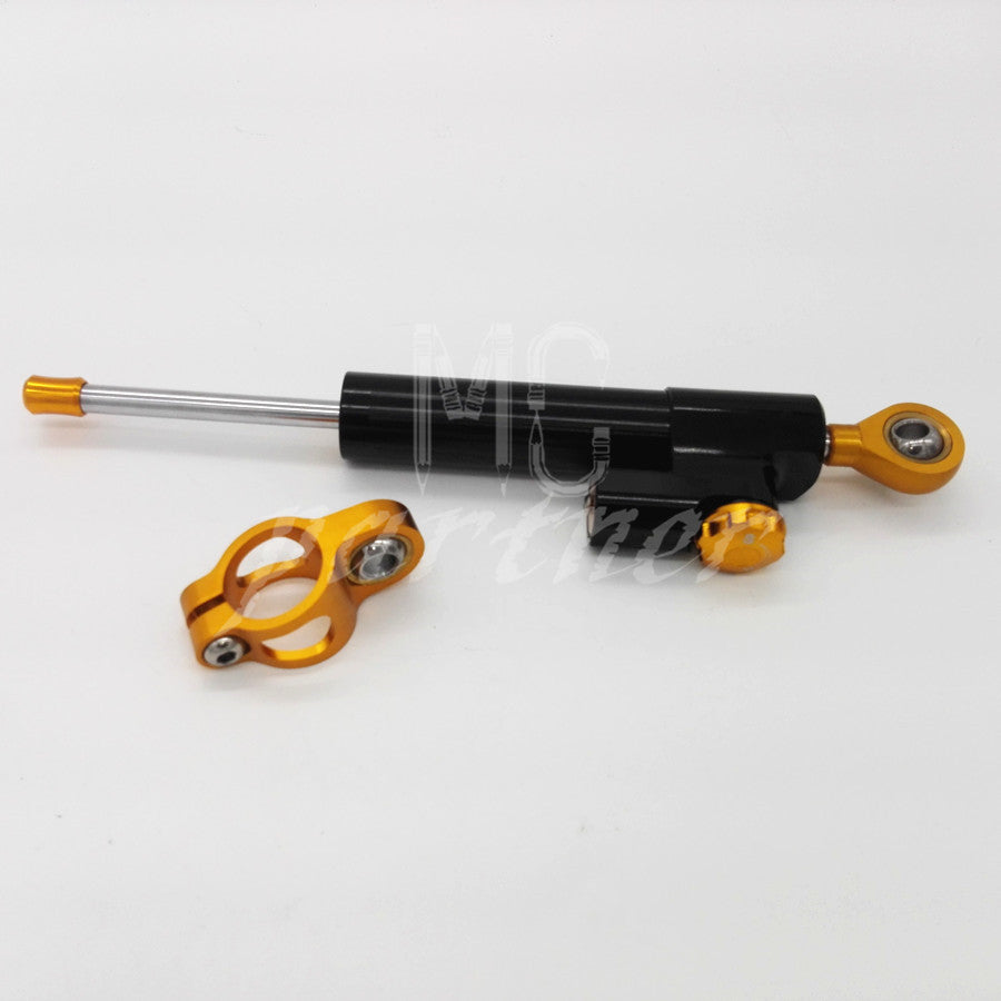 Black CNC Adjustable Steering Damper Stabilizer Fo Honda Yamaha Kawasaki Suzuki