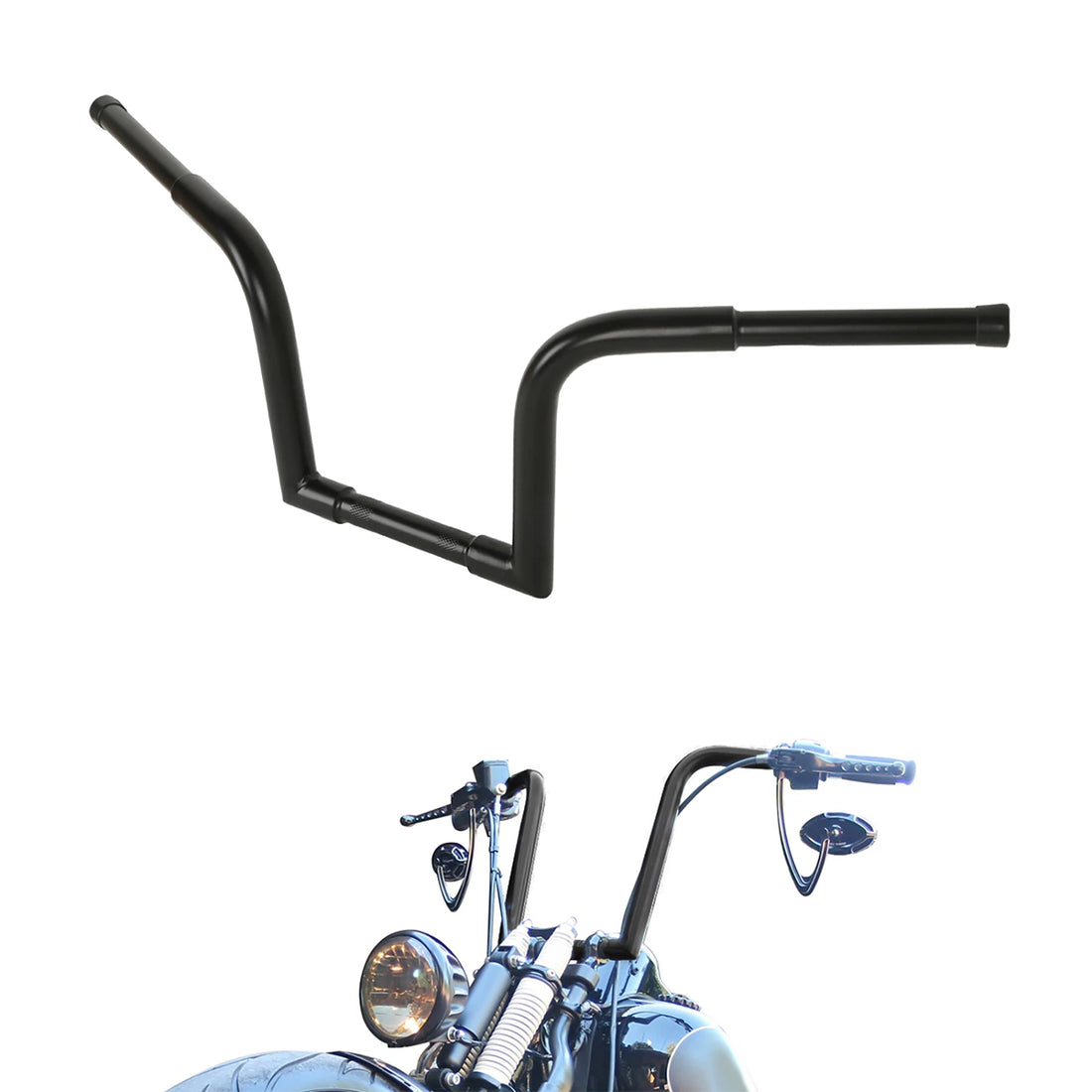 Ape Hangers Bars Fat 1-1/4" 10" Rise Handlebars Fit For Harley Softail Sportster
