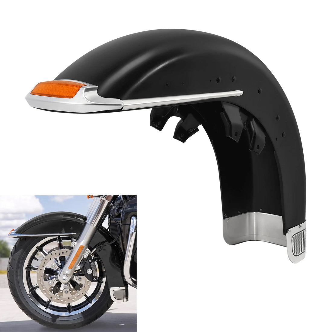 Front Fender Assembly Fit For Harley Touring Electra Glide Road King Flht 89-13
