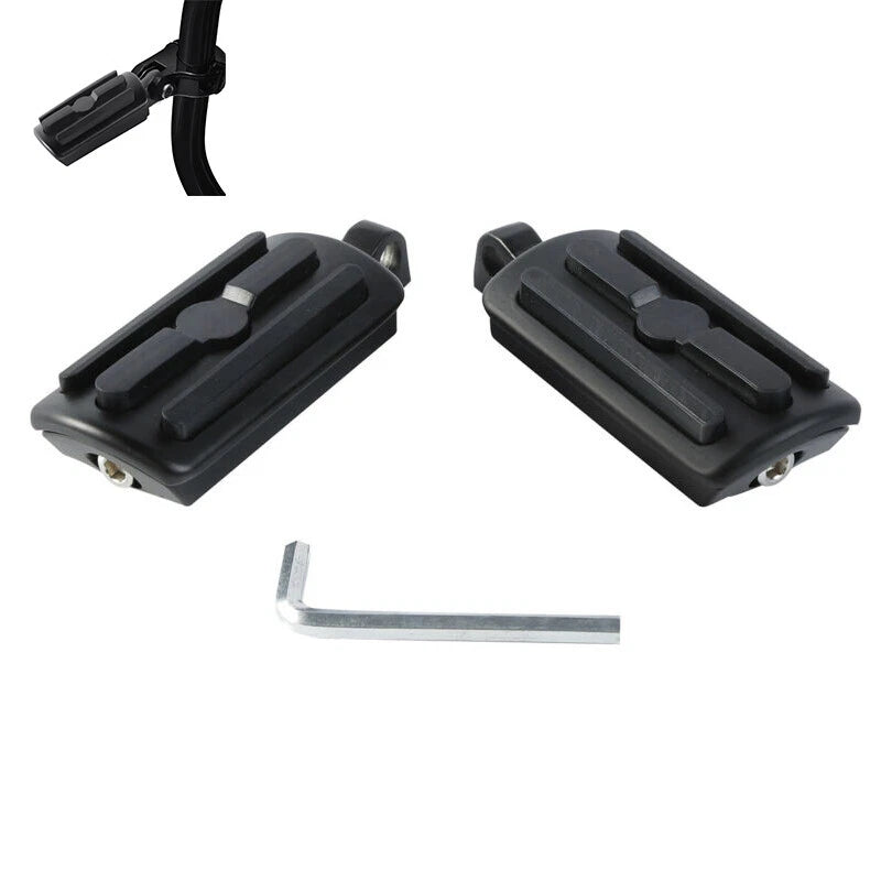 Matte 10mm Male Mount Footpegs Fit For Harley Touring Electra Street Road Glide