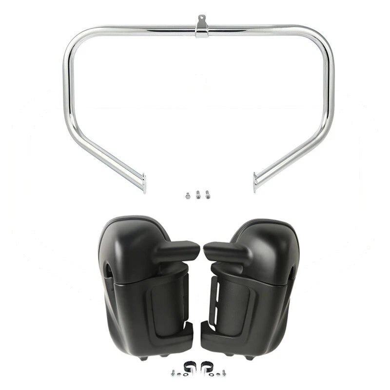 Matte Lower Vented Fairing Engine Guard Fit For Harley Road King Glide 2009-2013