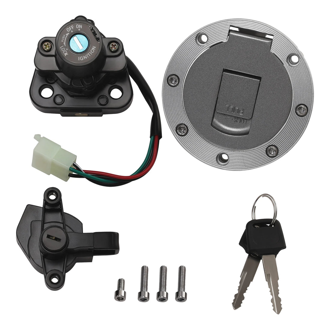 Ignition Switch Gas Cap Seat Lock Keys Set Fit For Yamaha YZF1000 1997-1998