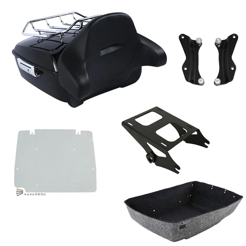 King Trunk Backrest Rack Mount Docking Kit Fit For Harley Street Glide 2014-2026