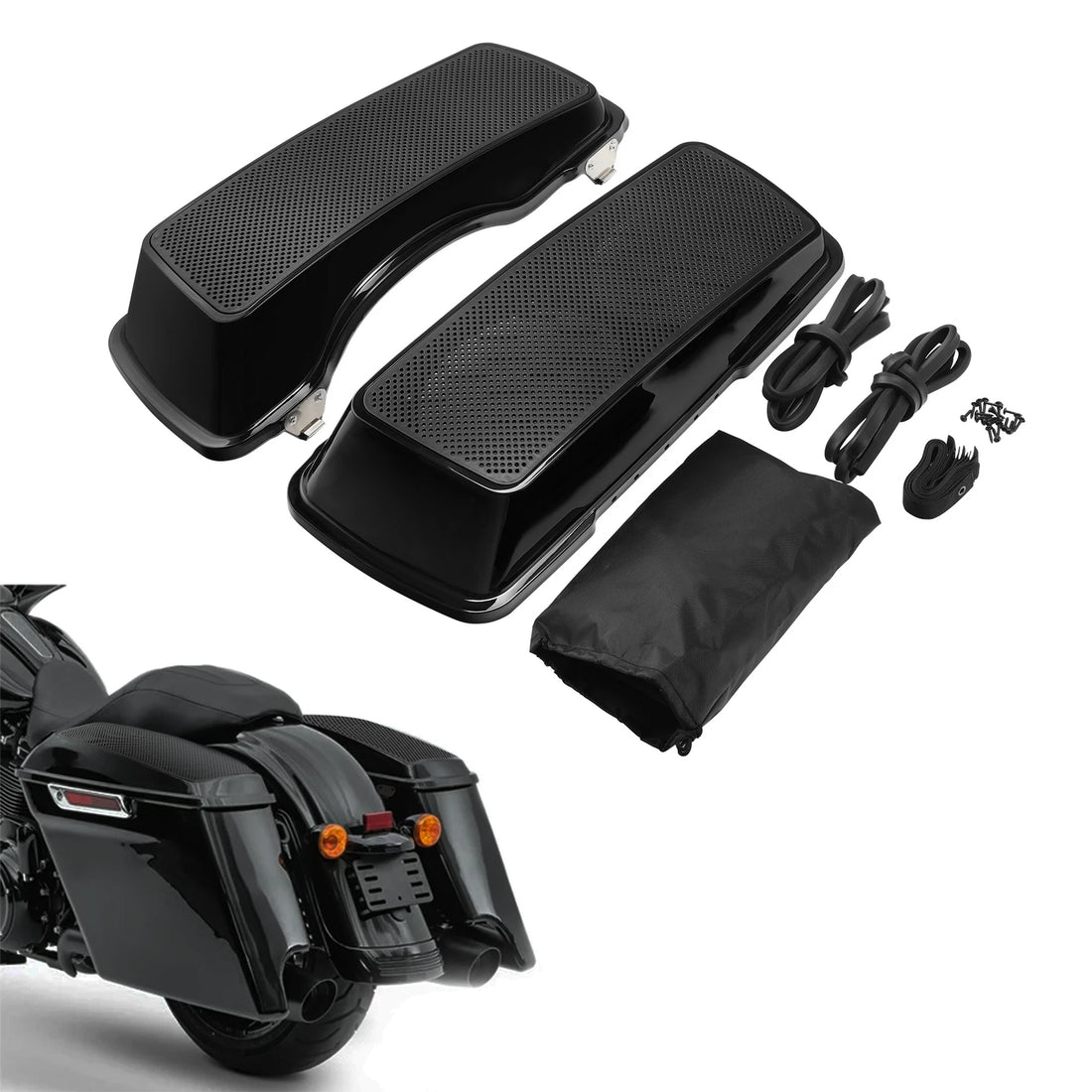 Saddlebag Dual 6x9 Speaker Lids Fit For Harley Touring Road Street Glide 93-13