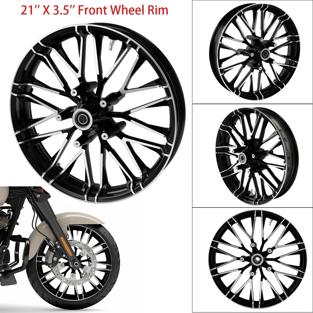 21"x3.5" Front Wheel Rim Fit For Harley Touring Road Glide 2008-2024 ABS Models