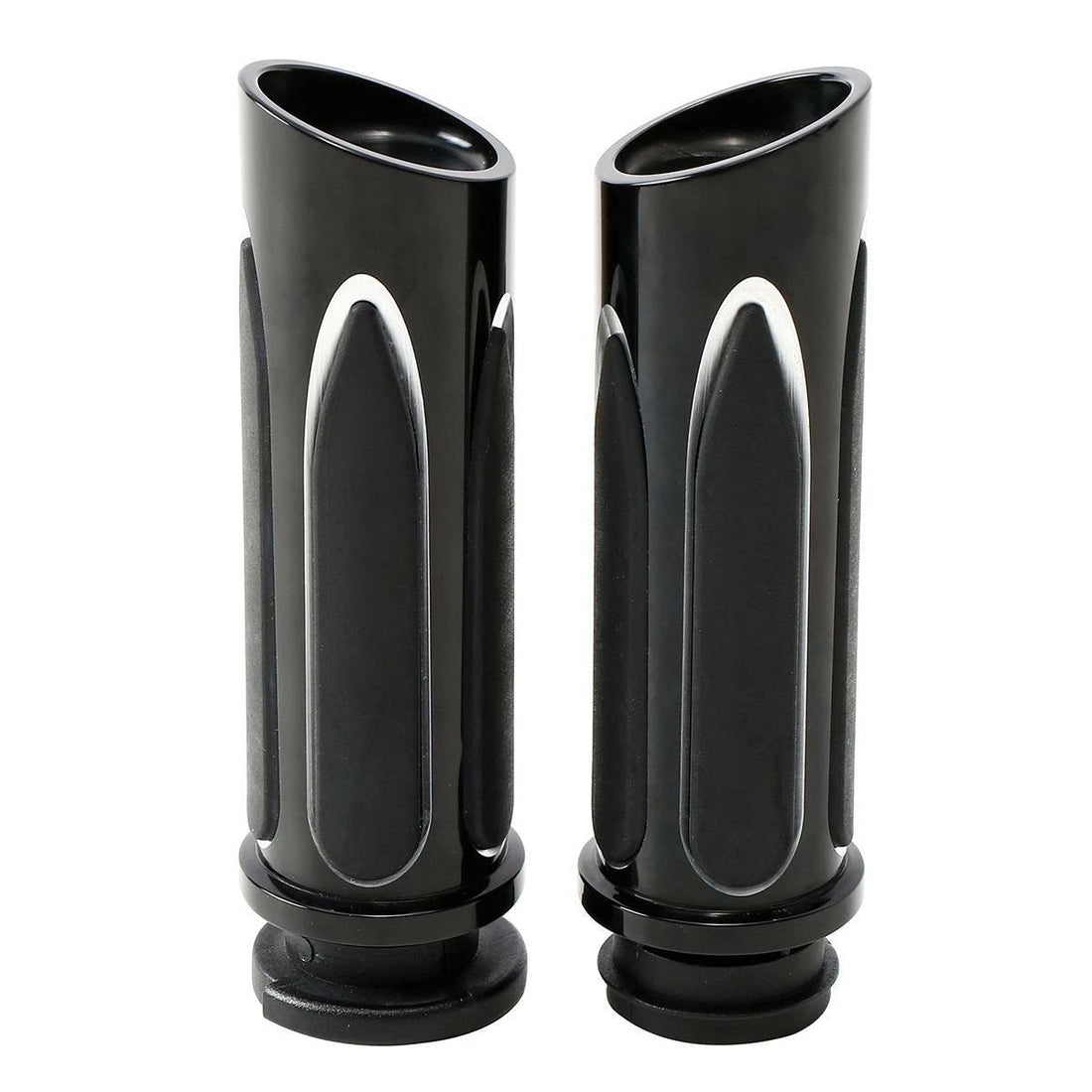 1'' 25mm CNC Electric Handle Bar Grips Fit For Harley Electra Street Glide Black