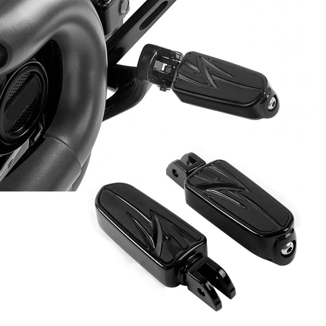 Front Rider Driver Footpegs Fit For Harley Softail Street Fat Bob 2018-2025