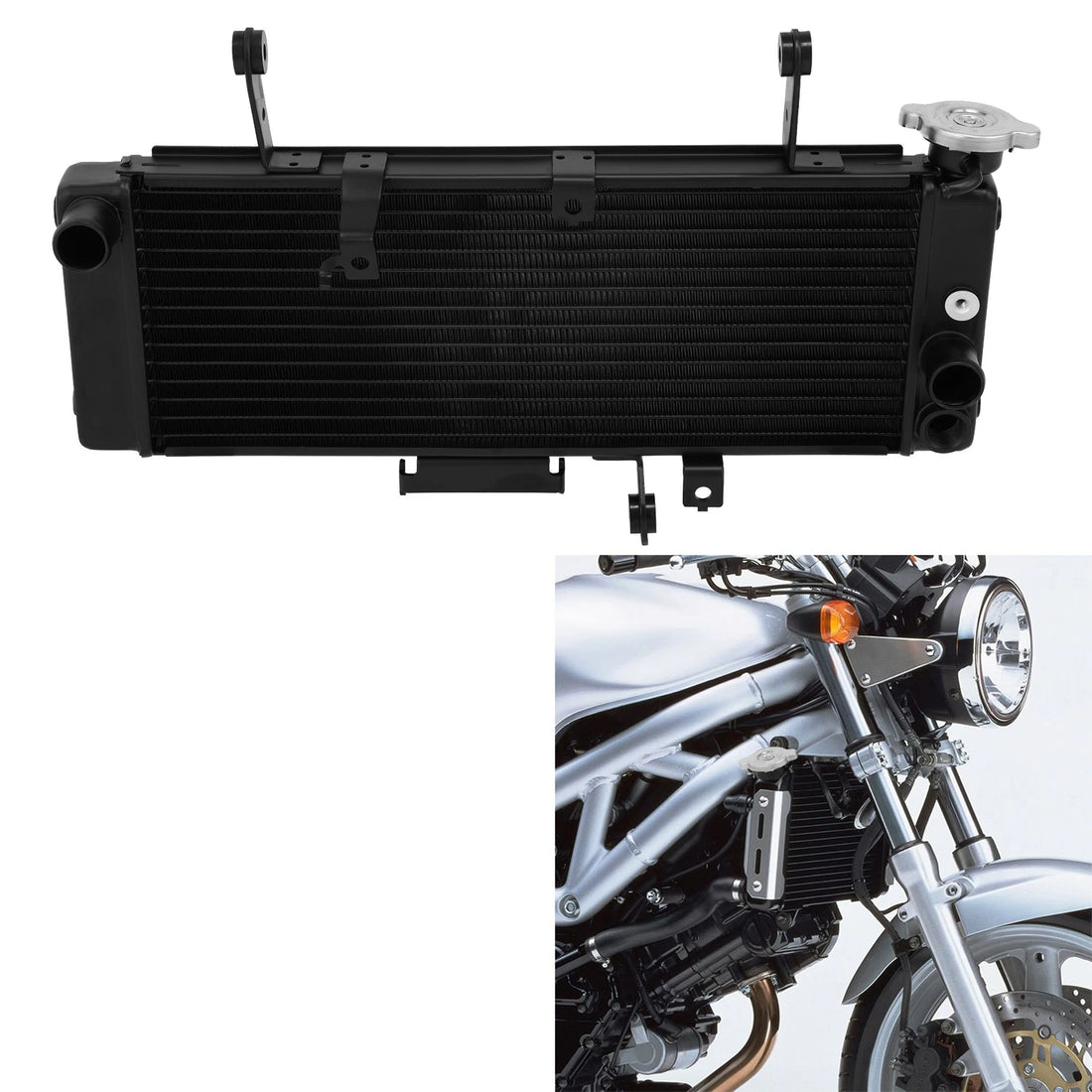 Aluminum Radiator Cooler Fit For Suzuki SV650 SV650S SV650A SV650SA 2003-2004 03
