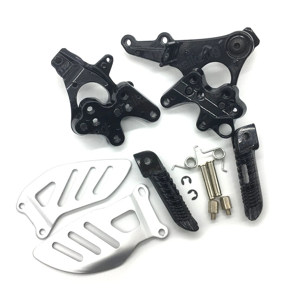 Front Foot Pegs Bracket For Suzuki GSXR600/750 2011-2025 GSXR1000 2009-16 Black