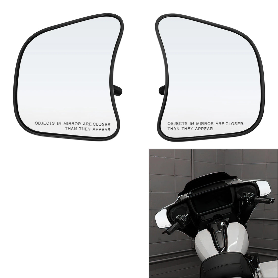 Batwing Fairing Mount Mirrors Fit For Harley Street Glide Flhx 2024-2026