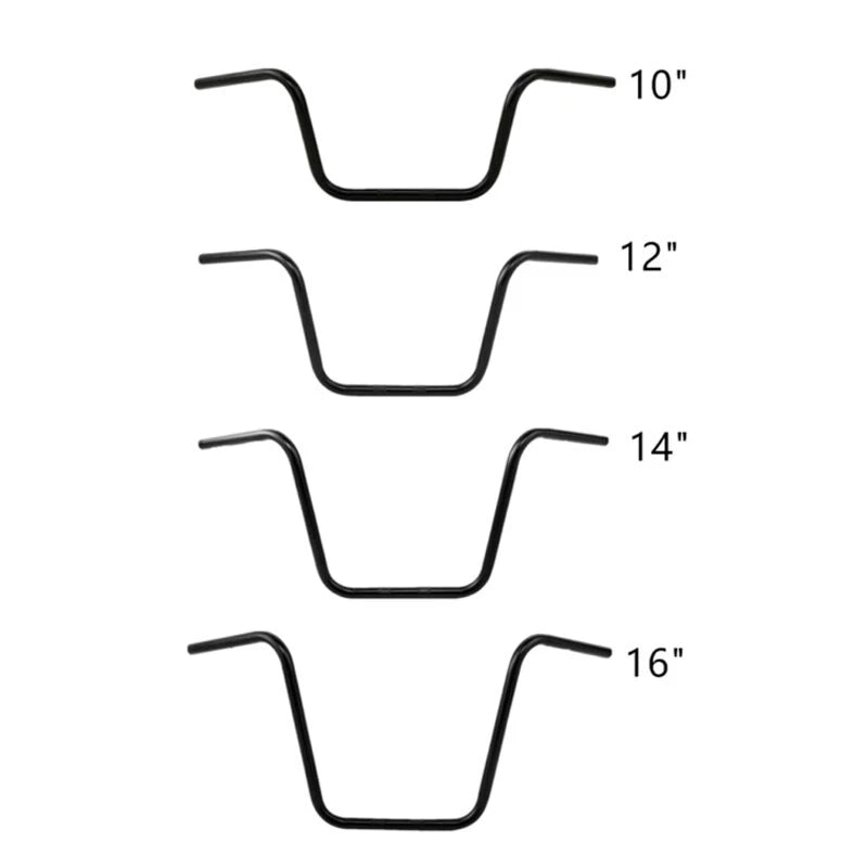 Black 10/12/14/16" Rise Ape Hanger 1" Handlebar Fit For Harley Softail Sportster