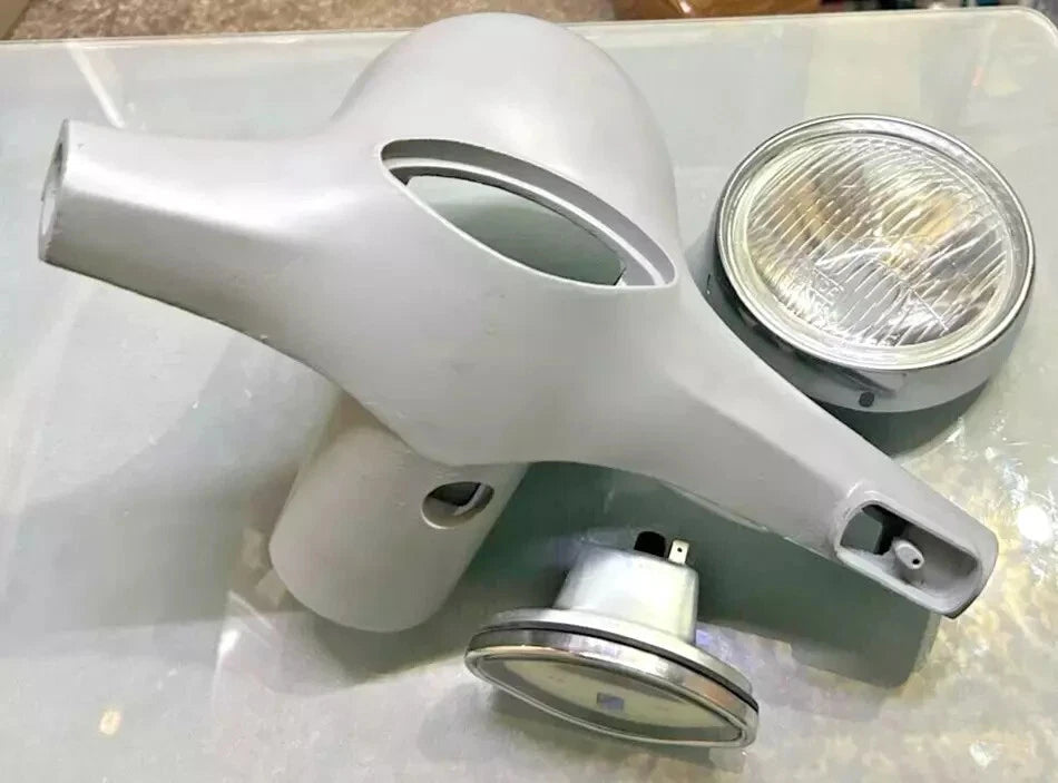 For vespa vbb vlb rally bajaj chetak handle headset top With speedo, Headlight@