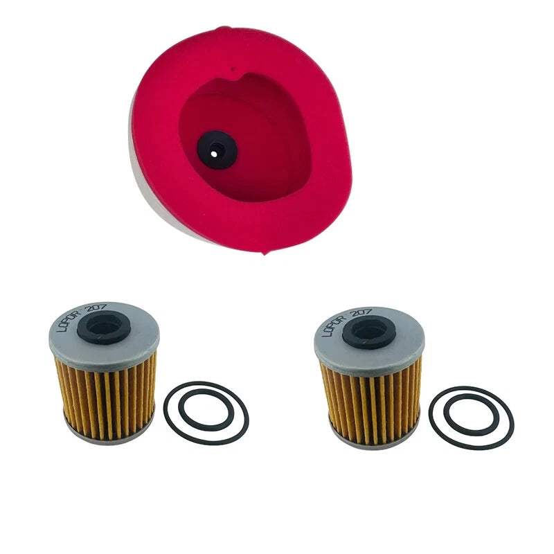 2pc Oil Filter And 1pc Air Filter For Suzuki RM-Z250 07-18 RM-Z450 05-17