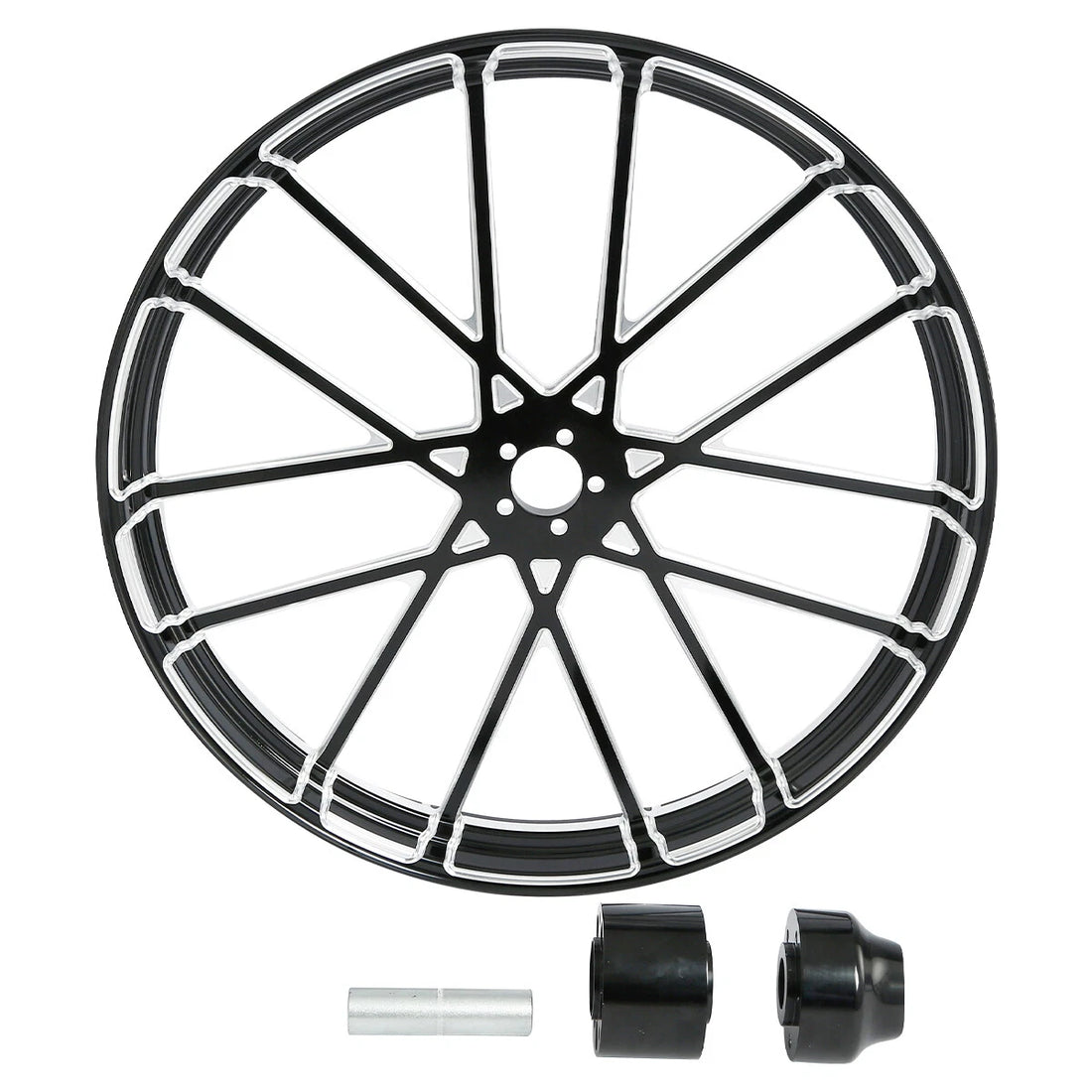 26" x3.5" CNC Front Wheel Rim & Hub Single Disc Fit For Harley Touring 1997-2021