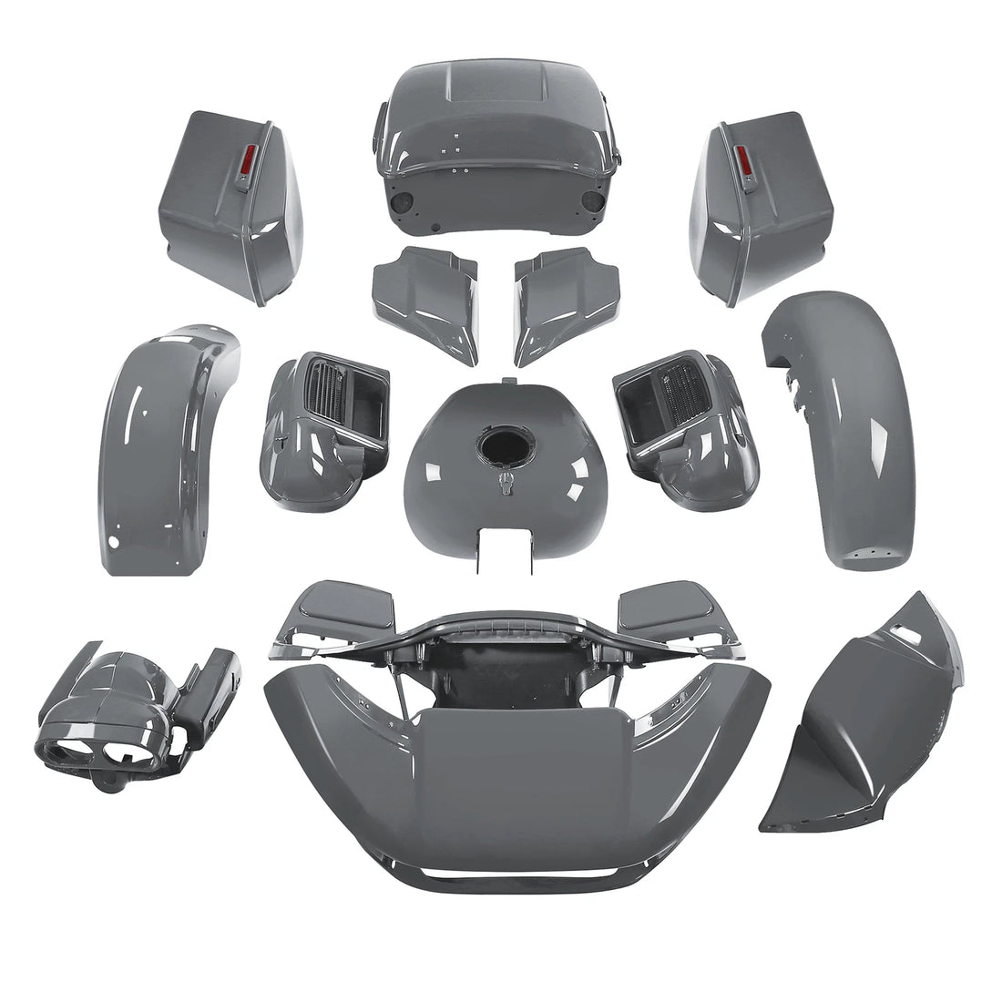 Fairing Body Kit Fit For Harley Road Glide Limited 2015-2024 2023 Gunship Gray