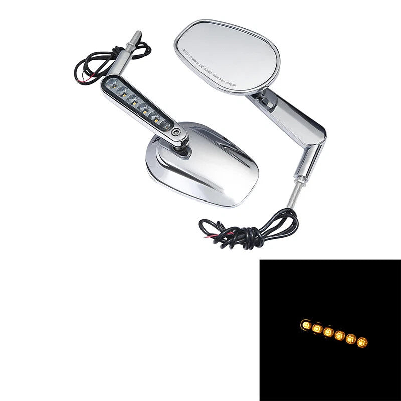 Rear View Mirrors LED Turn Signals Fit For Harley V-Rod Vrod Vrscf 2009-2017