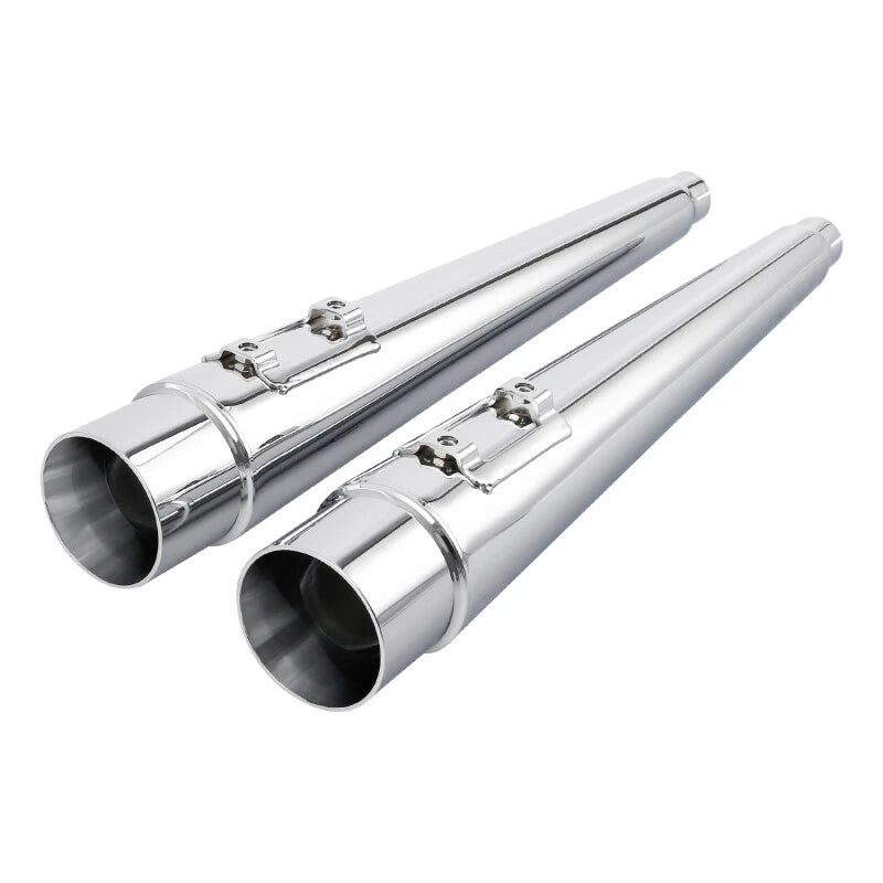 4" Megaphone Tappered Slip On Dual Exhaust Pipes Fit For Harley Road Glide 95-16