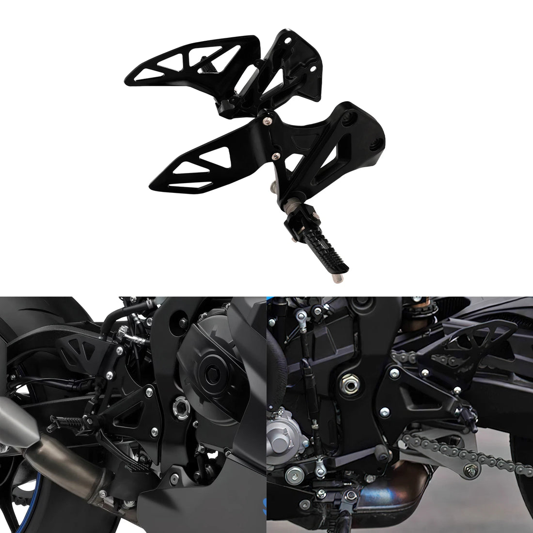 Driver Footpegs Pegs Bracket Fit For Suzuki GSXR1000 Gsxr 1000 2017-2025 2018 US