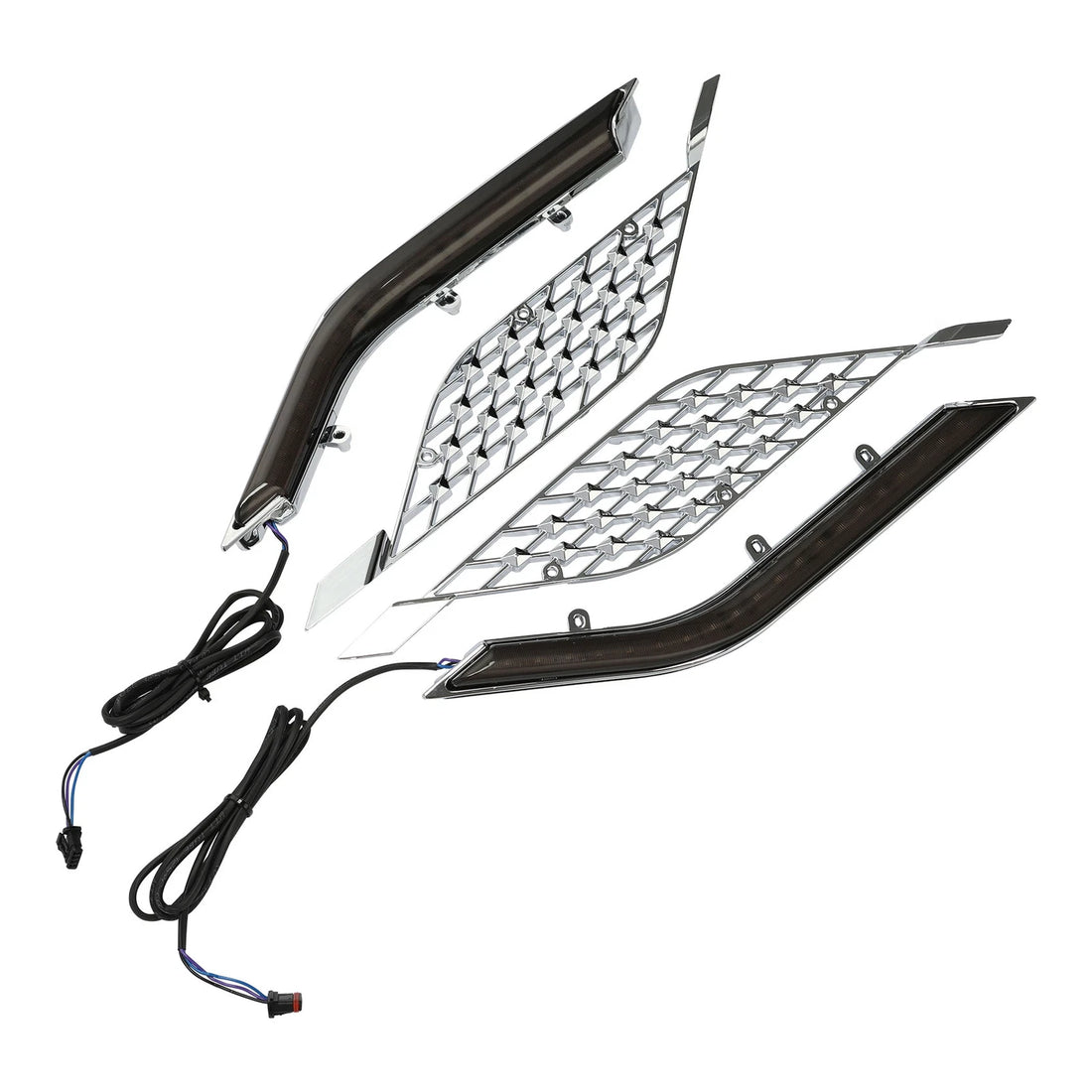 LED Light Radiator Grill Panel Lamp Fit For Honda Goldwing GL1800 Tour Dct 18-Up