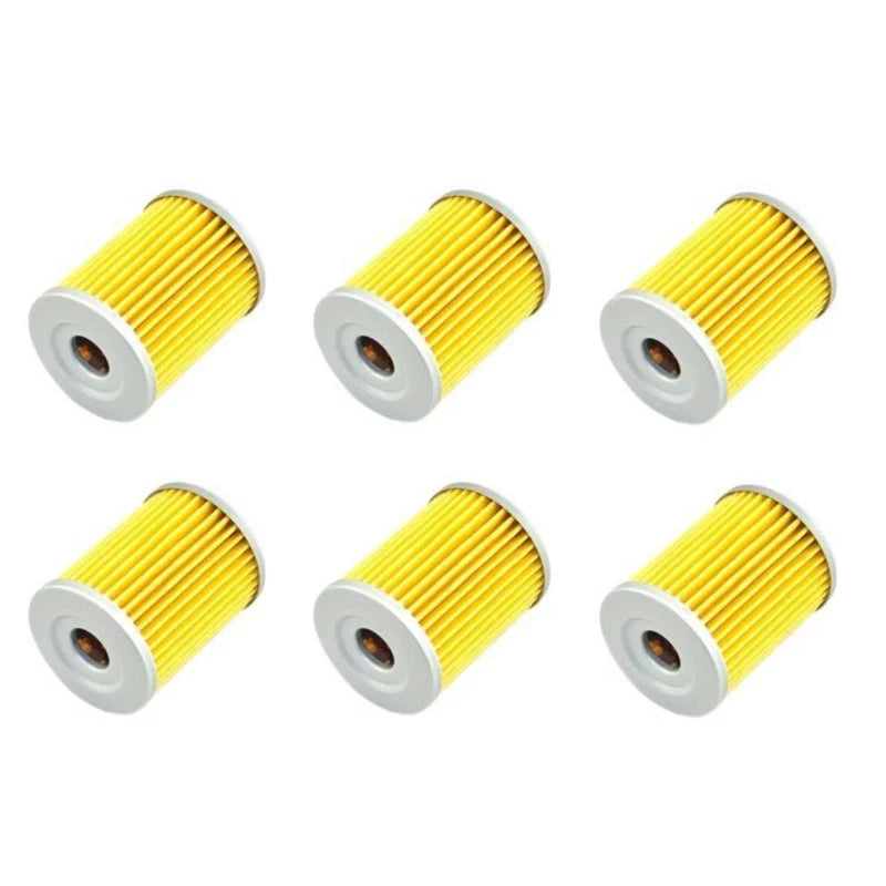 6 pcs Oil Filter For Suzuki DR200 RV125 Kawasaki KH125 KLX125 Yamaha YP400 CP250