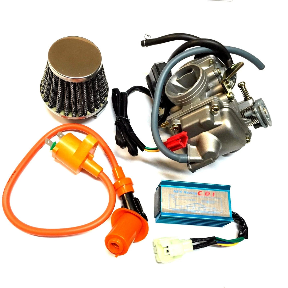 24MM GY6 150CC Carburetor Race CDI Coil Air Filter Carb