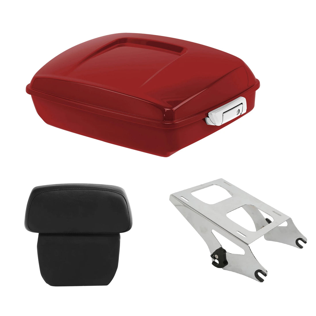 Chopped Trunk Backrest Mount Fit For Harley Touring 14-Up Wicked Red Glossy