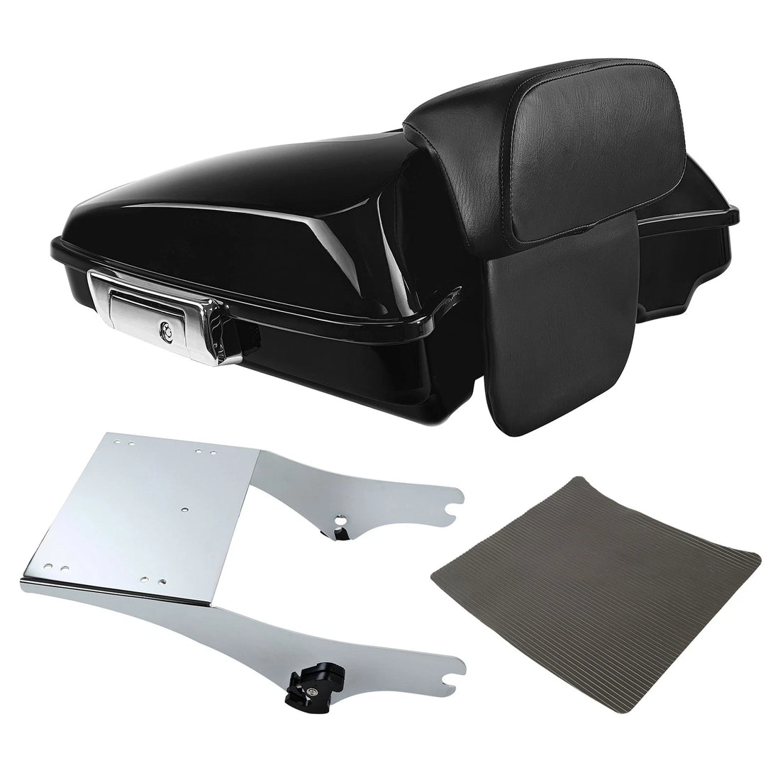 5.5'' Razor Trunk w/ Pad + Mount Rack Fit For Harley Touring Glide 1997-2008