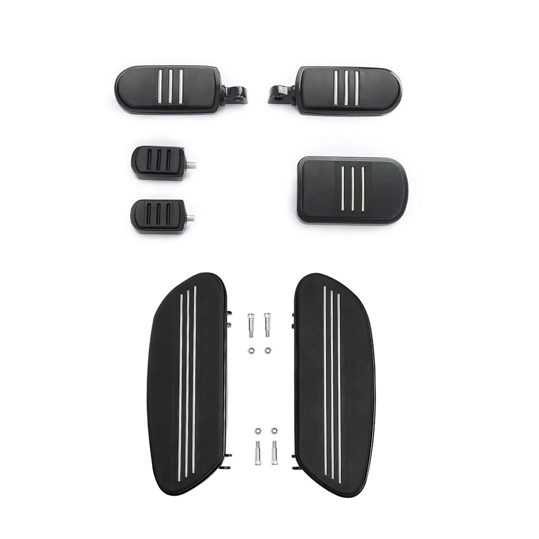Black Driver Footboards Shifter Pegs Brake Pedal Fit For Harley Touring 1986-24