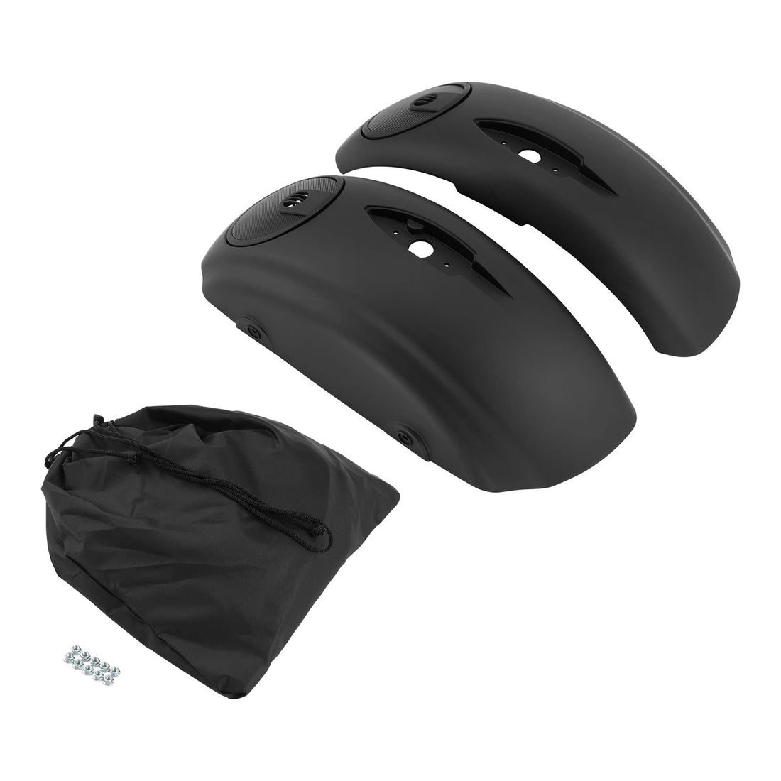 Matte Black Saddlebag Lids 6.5" Speaker Grill Fit For Indian Chieftain 2014-2018