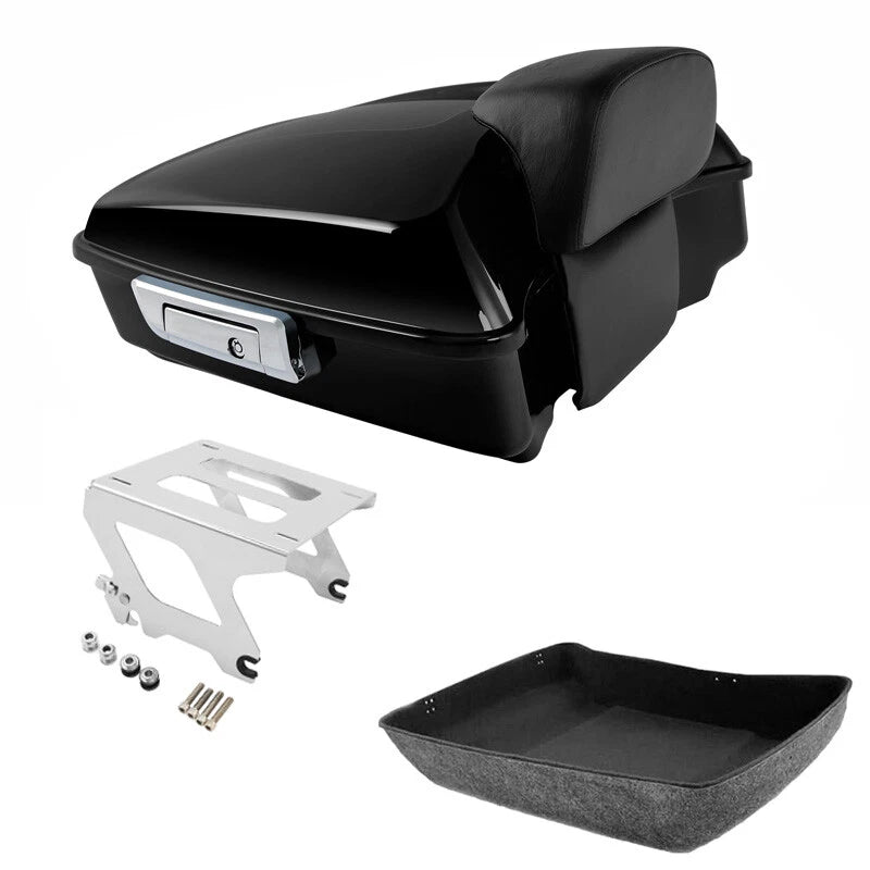 Chopped Trunk Backrest Solo Mount Rack Fit For Harley Low Rider 2018-2025