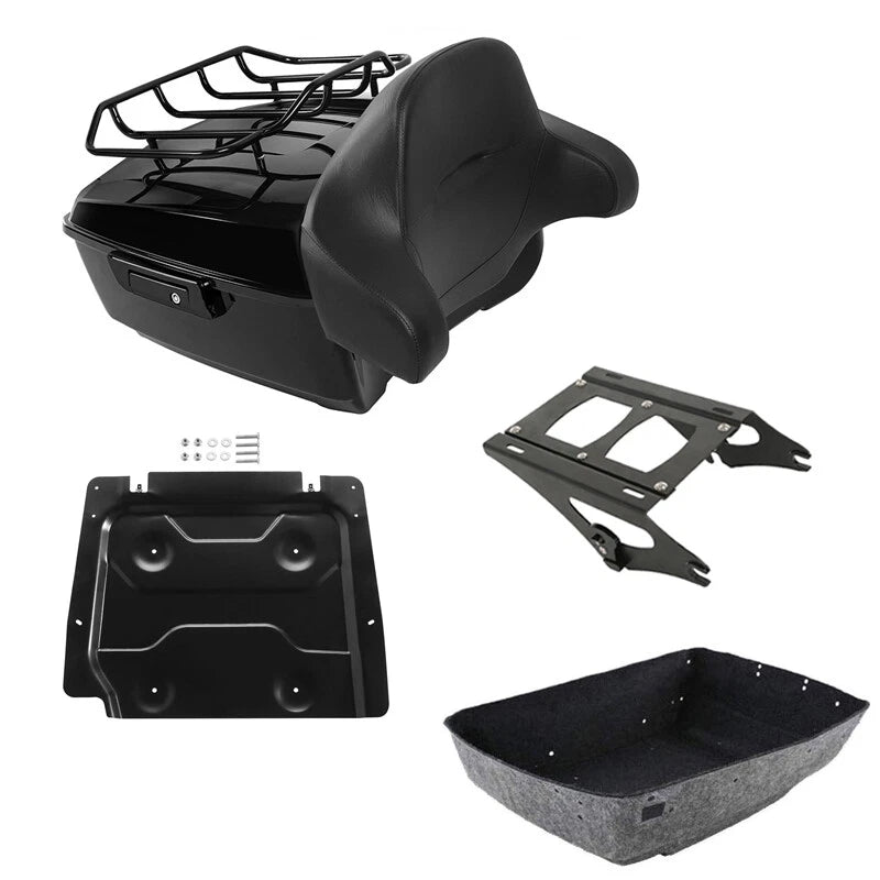 King Trunk Backrest Pad Mount Rack Base Plate Fit For Harley Road Glide 14-2026