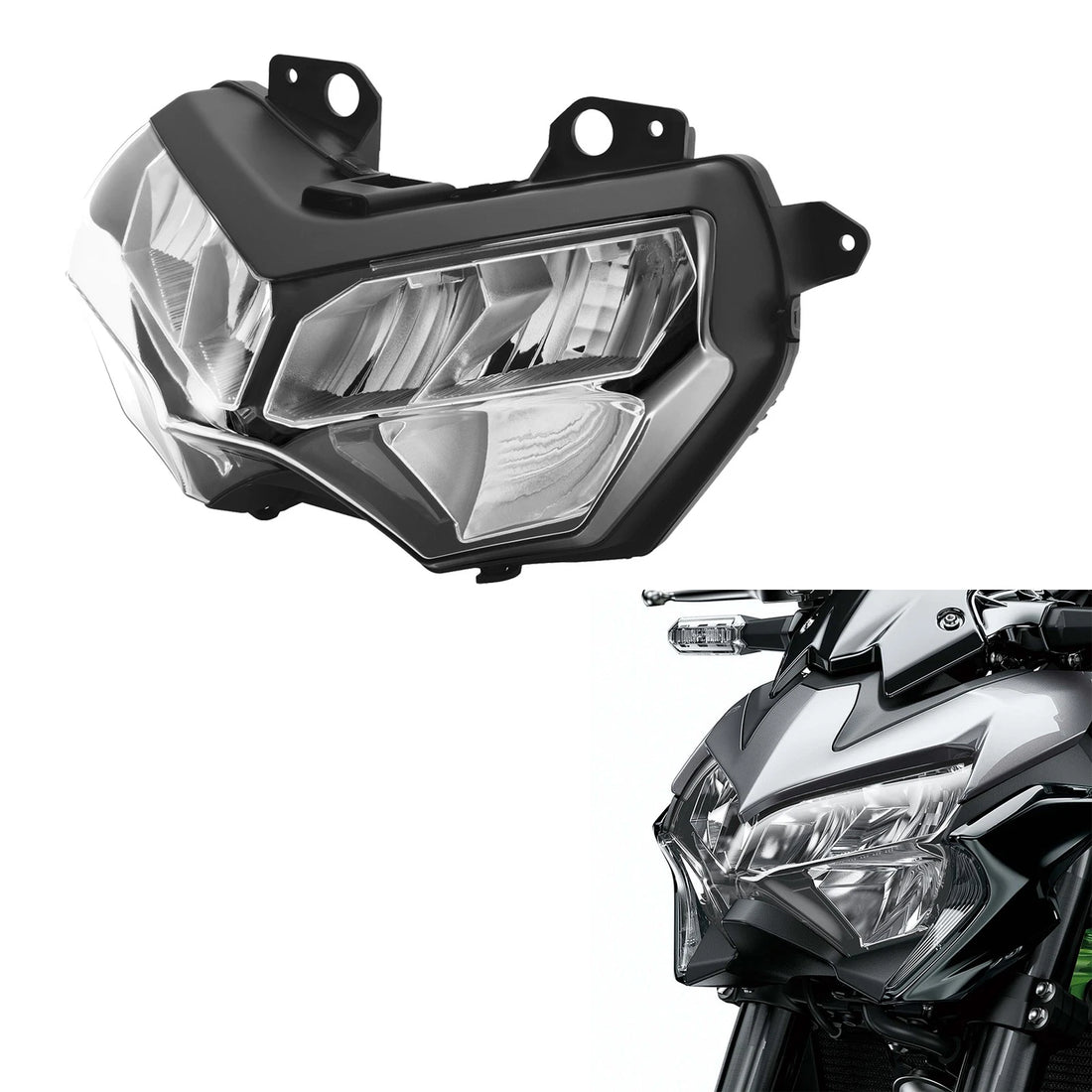 LED Headlight Assembly Fit For Kawasaki Z900 2020-2024 KLR 650 2022-2026