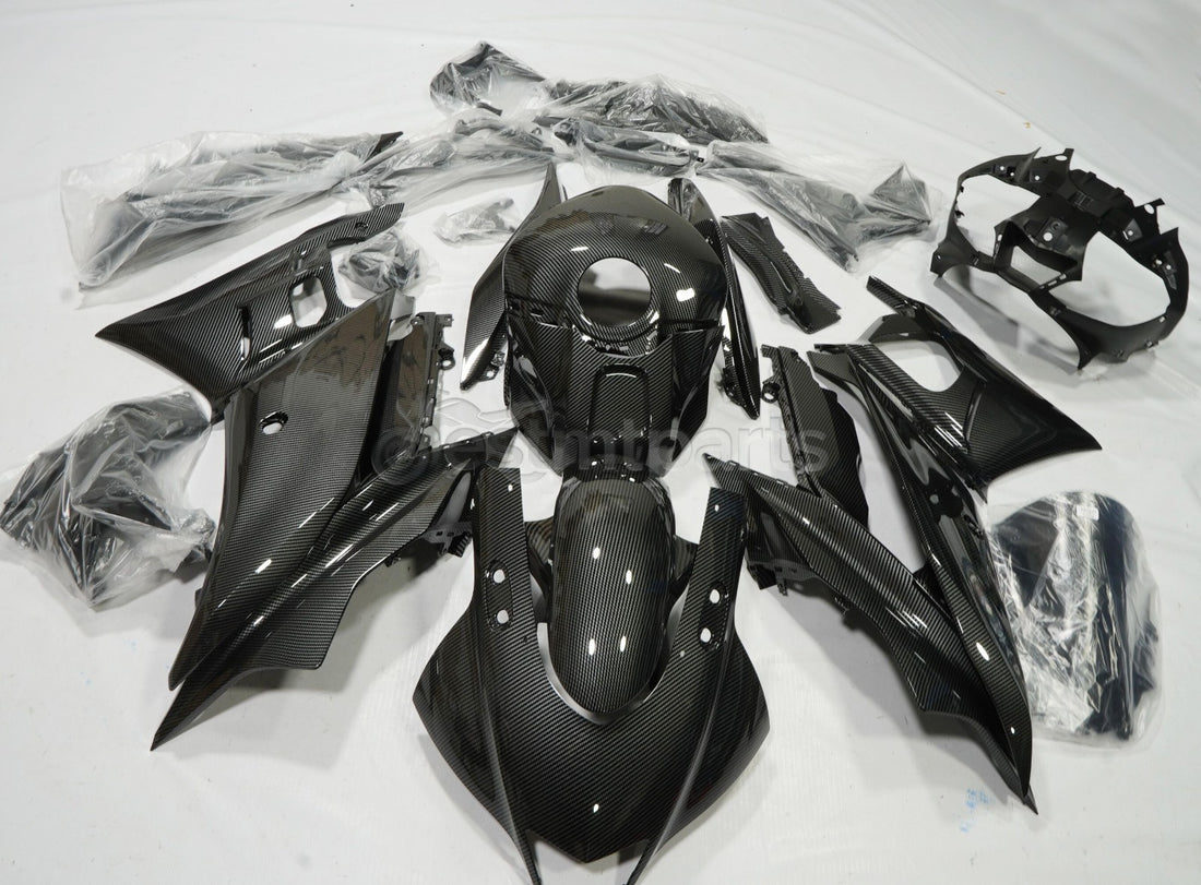 Carbon Fiber Painted Fairing Kit For YAMAHA YZF R3 / R25 2019-2022 Black Gray