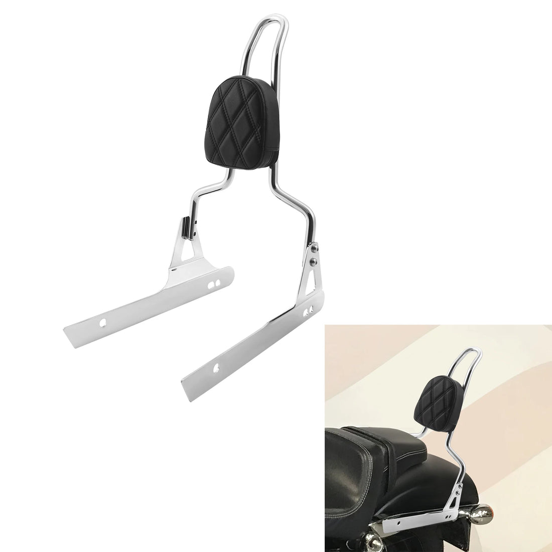 Detachable Backrest Sissy Bar Upright Fit For Harley Dyna Street Bob Fxdb 06-17