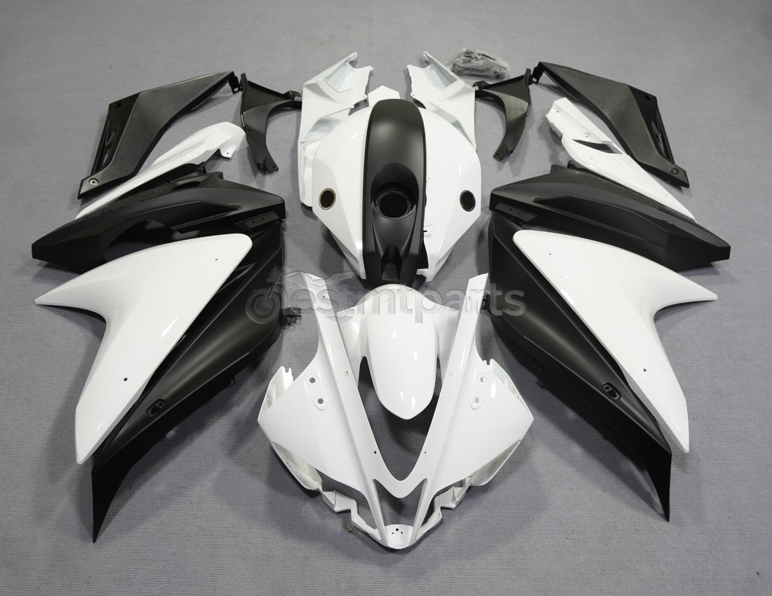 Matte White Black Fairing Kit +Bolt Set For Yamaha YZF R125 2008-2013, 2014-2018
