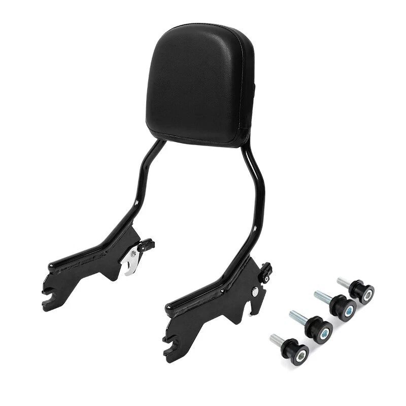 Black Sissy Bar Backrest Docking Hardware Kit Fit For Harley Street Bob 2018-25