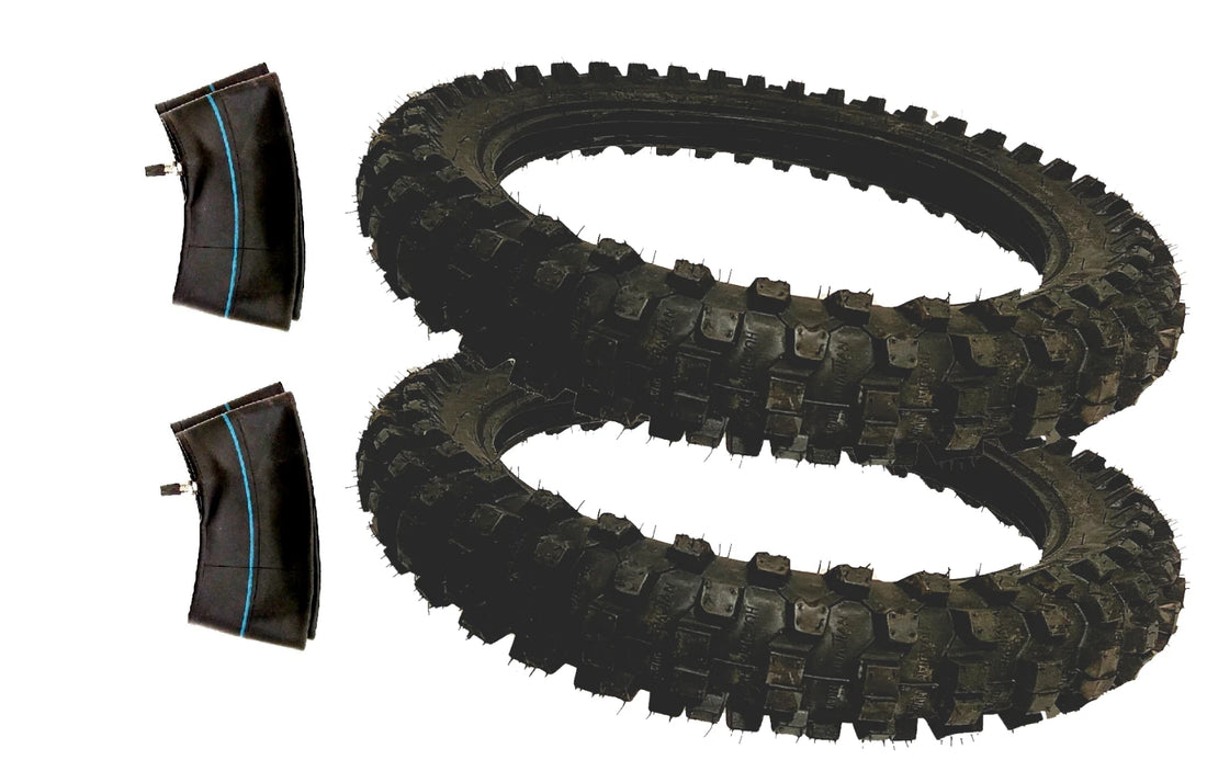 2 Pack 70/100-19 Dirt Bike Tires Tubes For Honda Yamaha KTM Kawasaki Suzuki