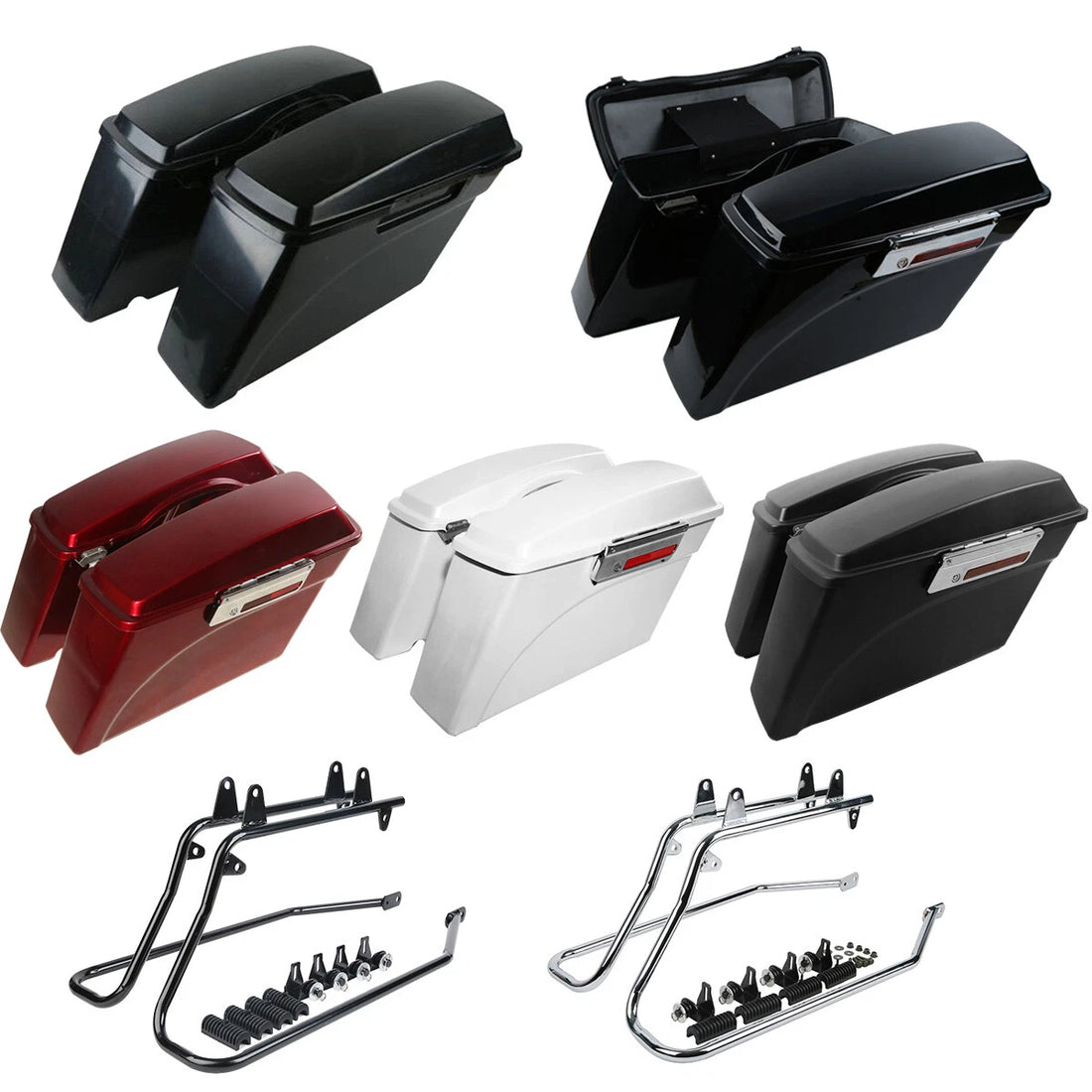 Hard Saddlebags Conversion Bracket Fit for Harley Softail Fatboy Flstf 1984-2017