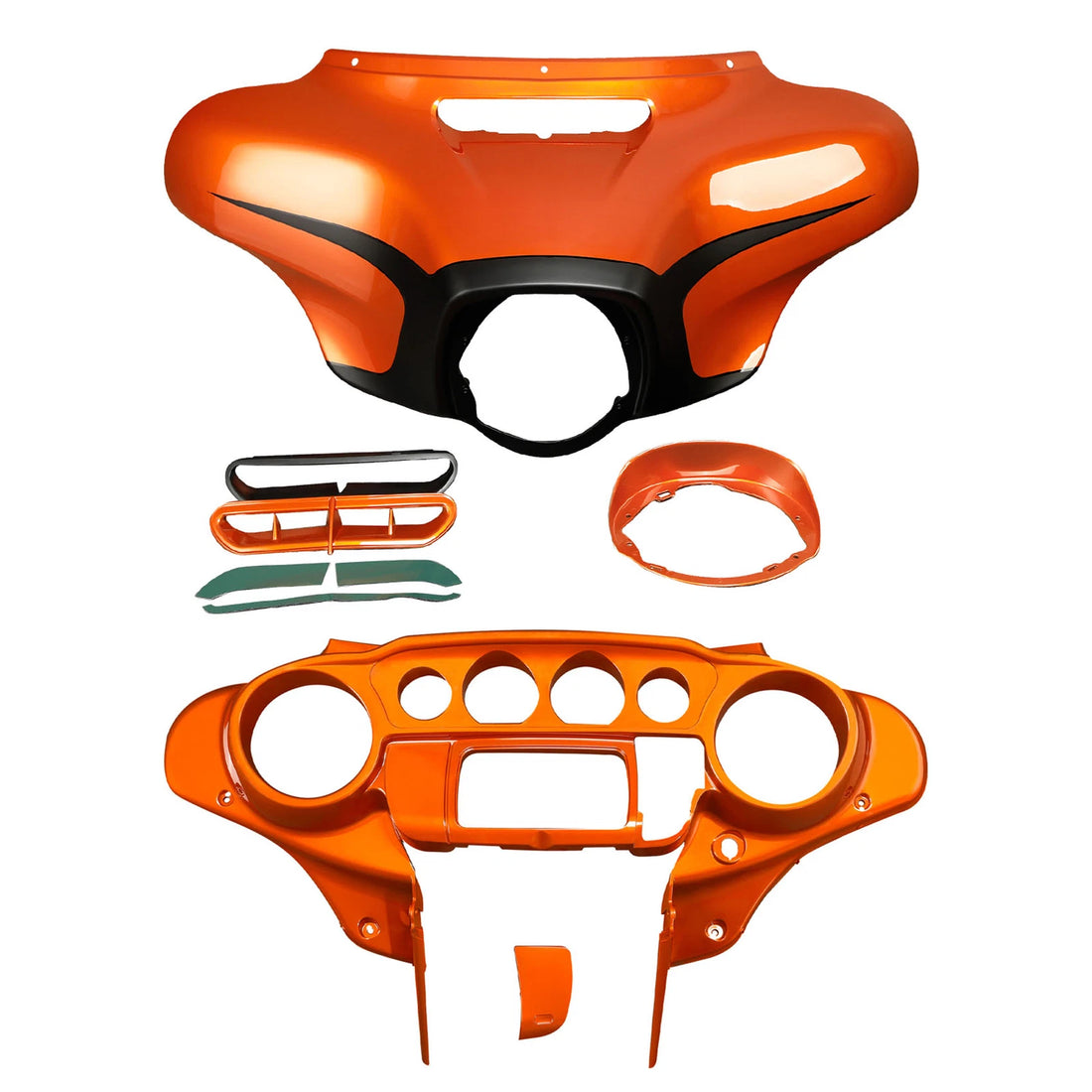 Inner & Outer Fairings Fit For Harley Flhxse 2014-23 Scorched Orange/Black Denim